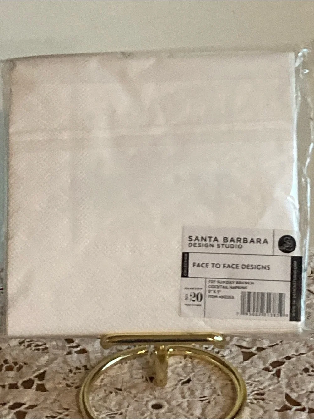 White Face-to-Face Paper Napkins 20 count